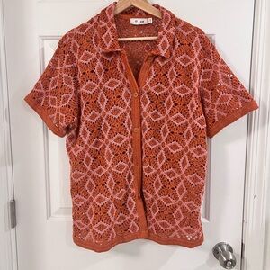H&M Terracotta Lace Men's Shirt